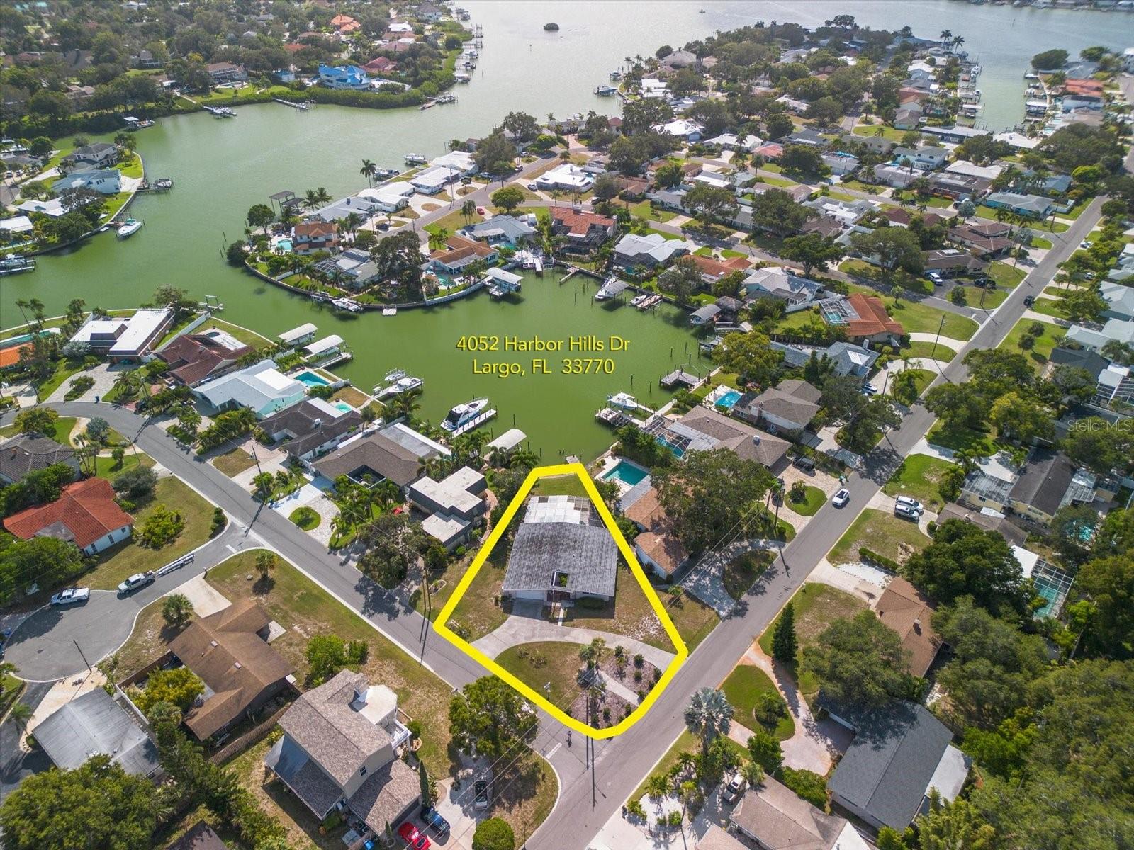 LARGE corner lot, larger than most any other lots in Harbor Hills
