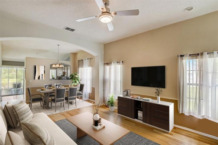 stage living/dining room