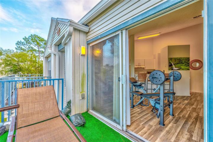 private balcony with storage closet
