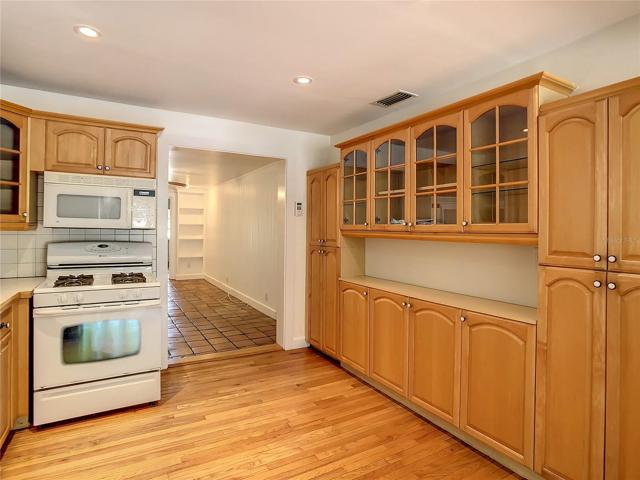 Kitchen from in front of fridge.