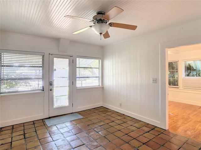 view towards front door. Open door to the right leads to the primary bedroom.