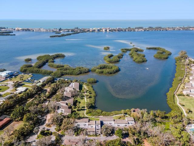 Overview shot of Pelican Cove along Sarasota Bay