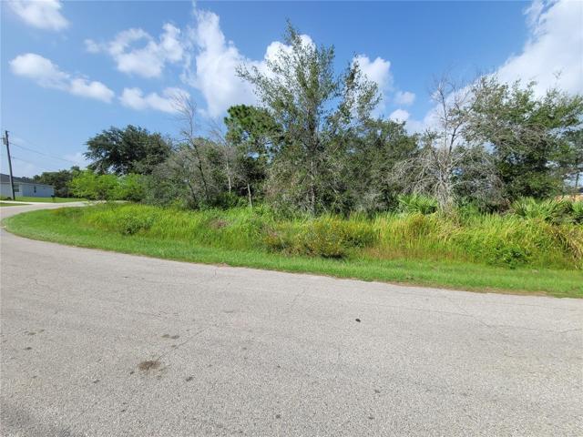 SW corner of lot