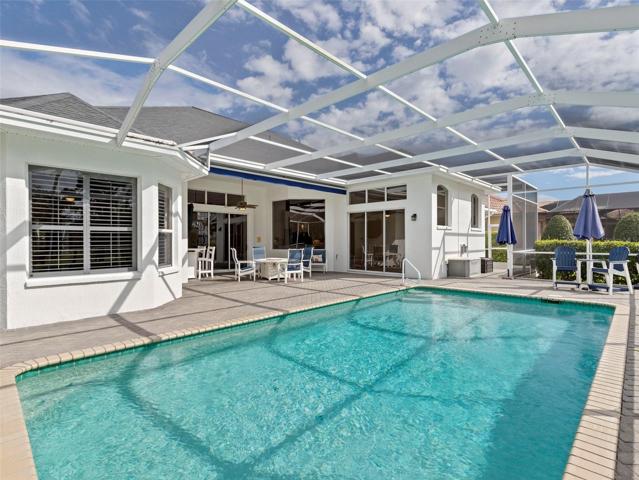 Heated pool with screened lanai