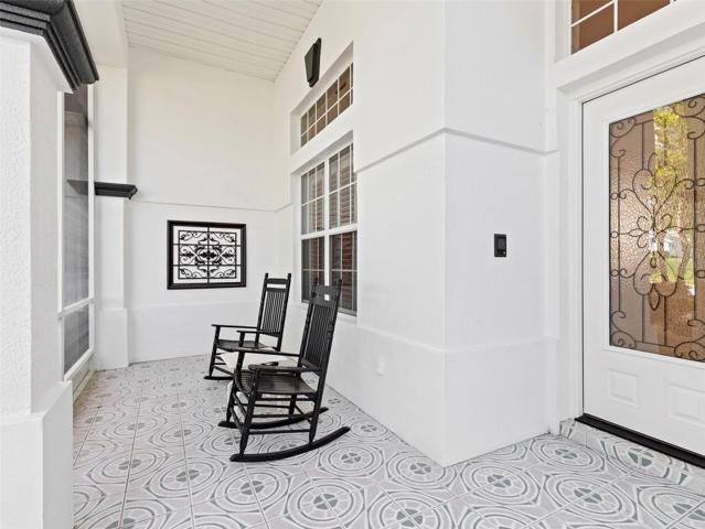 Screen-enclosed front porch