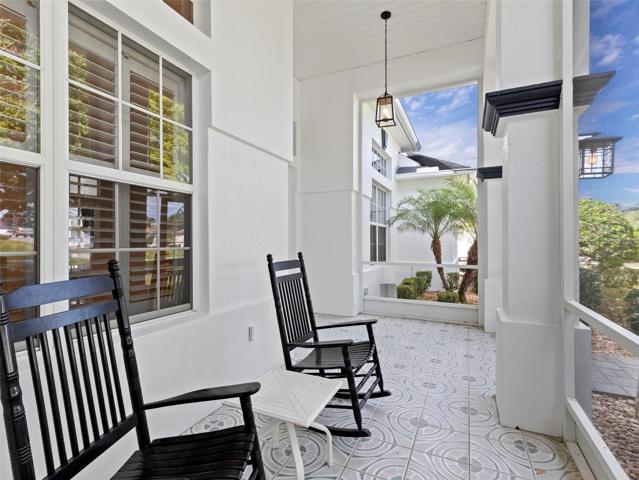Screen-enclosed front porch