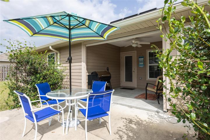 Extended patio perfect for grilling or extra room for entertaining.