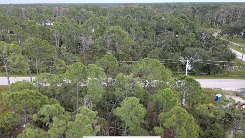Back aerial of 509 Biscayne Drive.