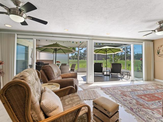 Living Room looking out to the screen porch.