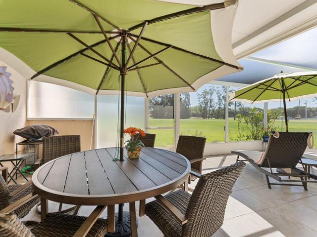 Dining area on the screen porch