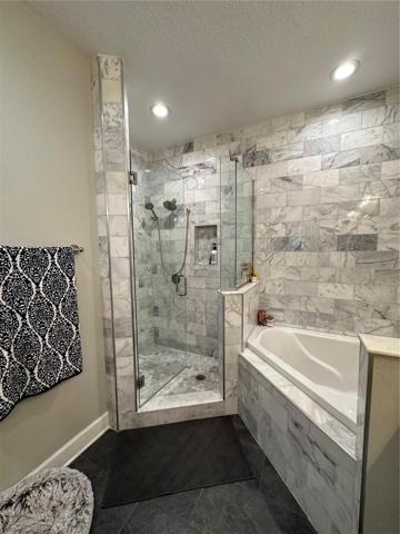 Shower Stall and Garden Tub