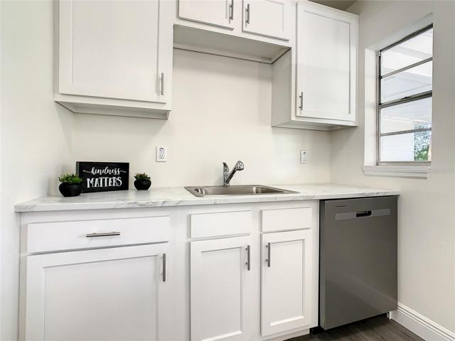New cabinetry and counter top plus dishwasher.
