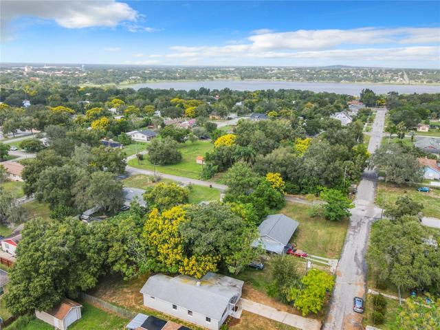 Aerial view shows Lake Wailes lake in the background.