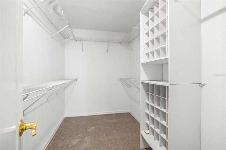 LARGE MAIN WALK-IN CLOSET WITH ORGANIZER!