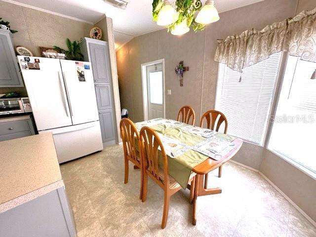 DINING AREA NEWER REFRIGERATOR