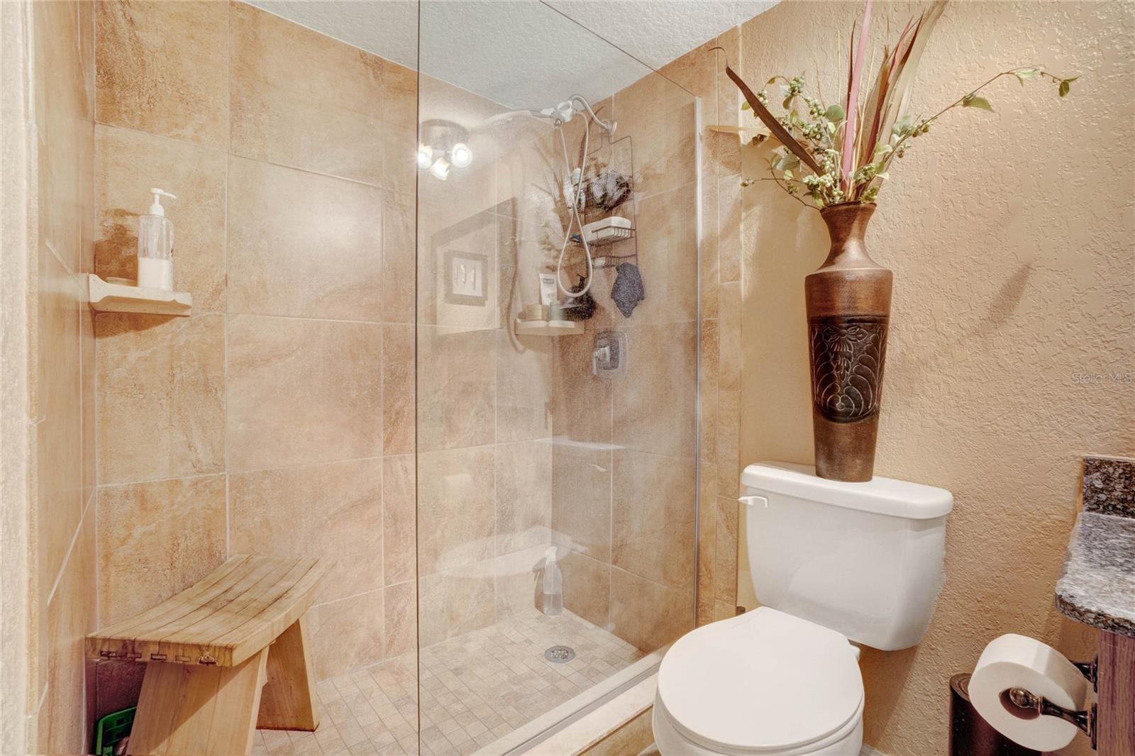 Master Bathroom has walk-in shower