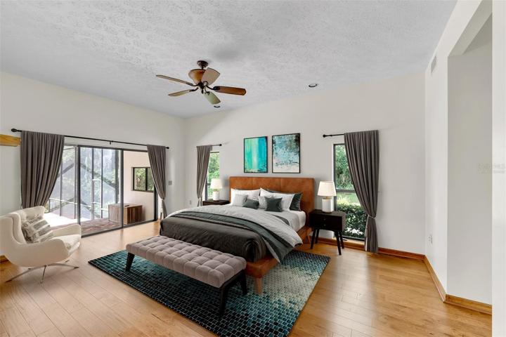 virtually staged master bedroom