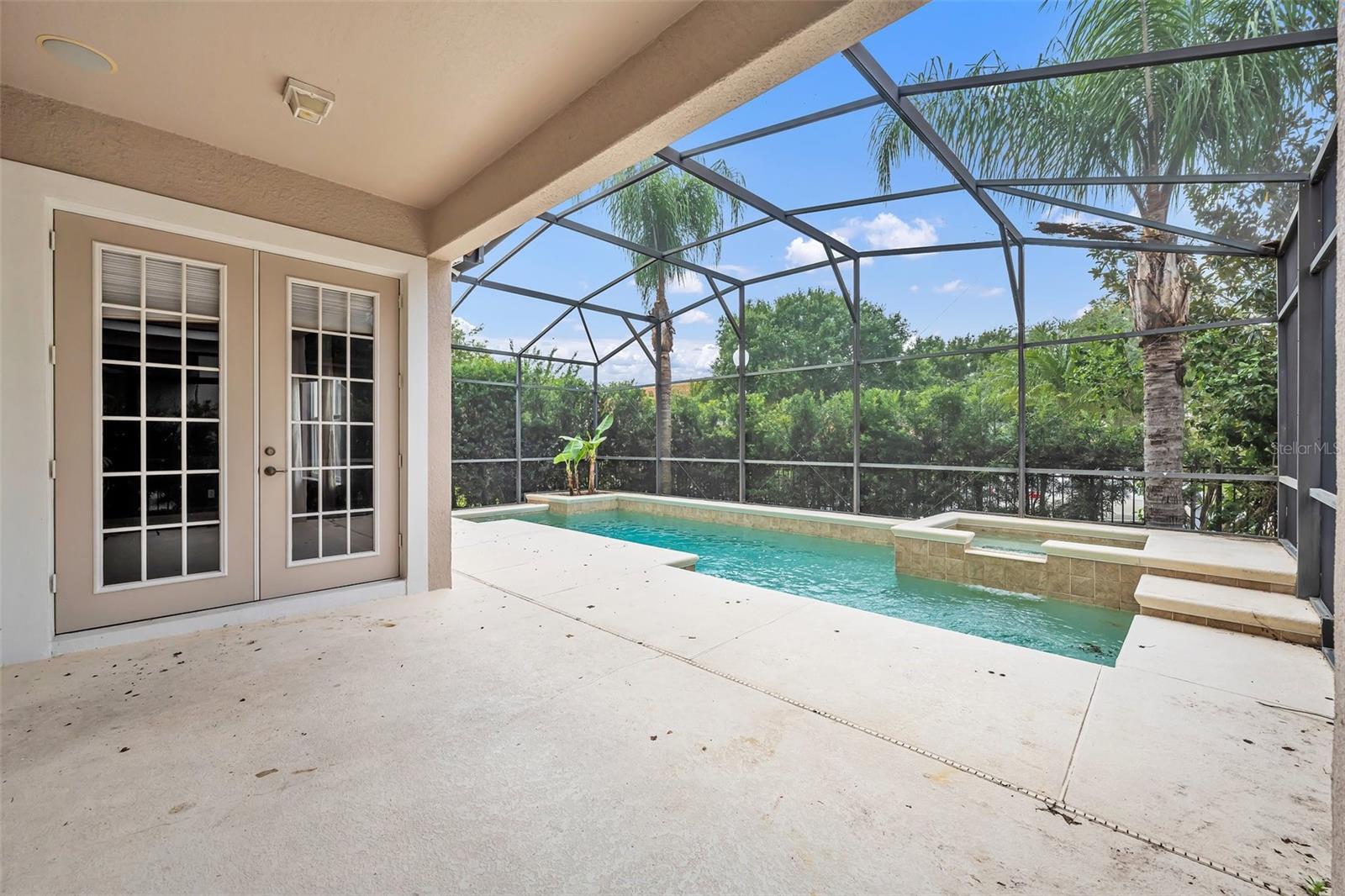 Lanai and French doors to Master Bedroom