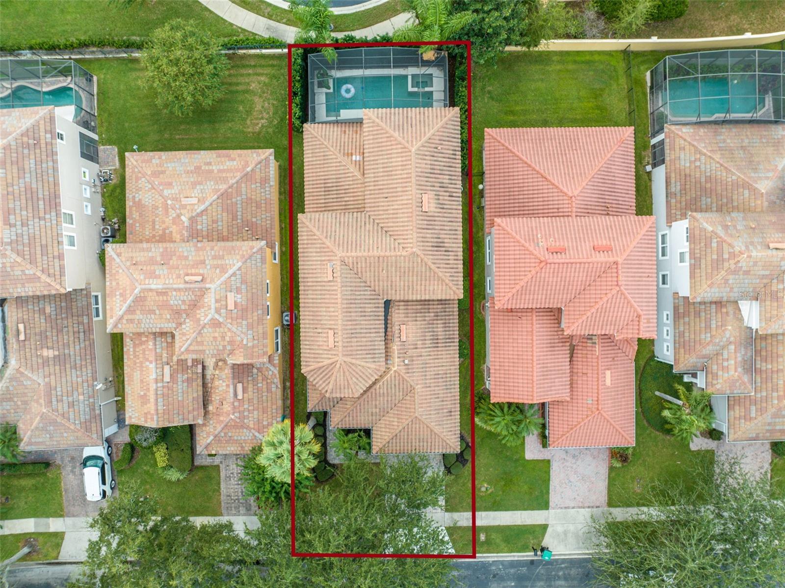 Aerial view of home