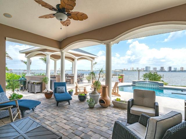 Covered lanai and pavilion
