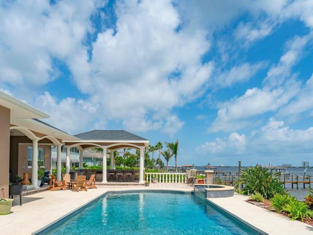 Solar heated pool and spa