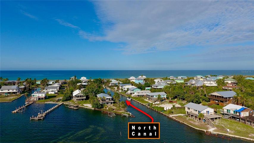 There are two man-made canals at the Southern end of Little Gasparilla Island, the South and the North Canal.  Of the two, the North is wider and much deeper.  However, both are highly sought after for properties.