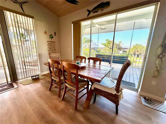 Separate dining area with views out to the Gulf of Mexico!