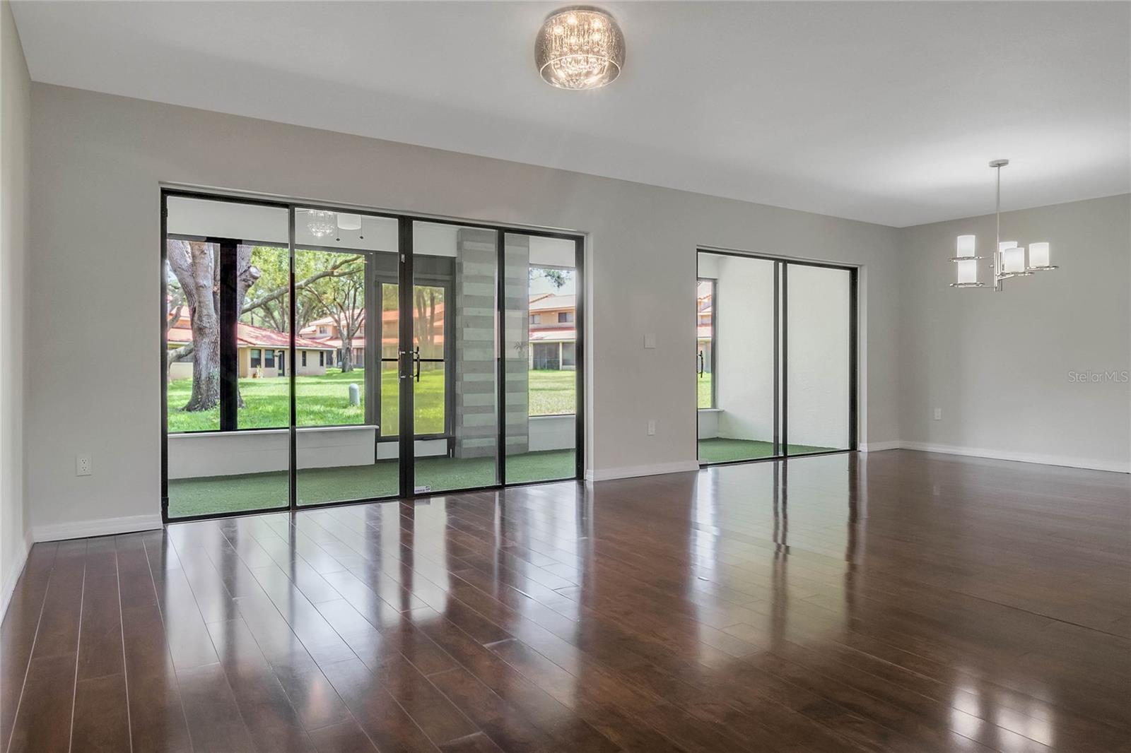 Sliding door to sunroom