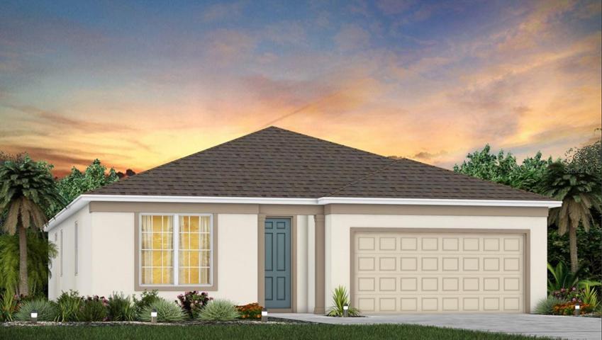 Spruce Florida Mediterranean Exterior Design. Artistic rendering for this new construction home. Pictures are for illustrative purposes only. Elevations, colors and options may vary.