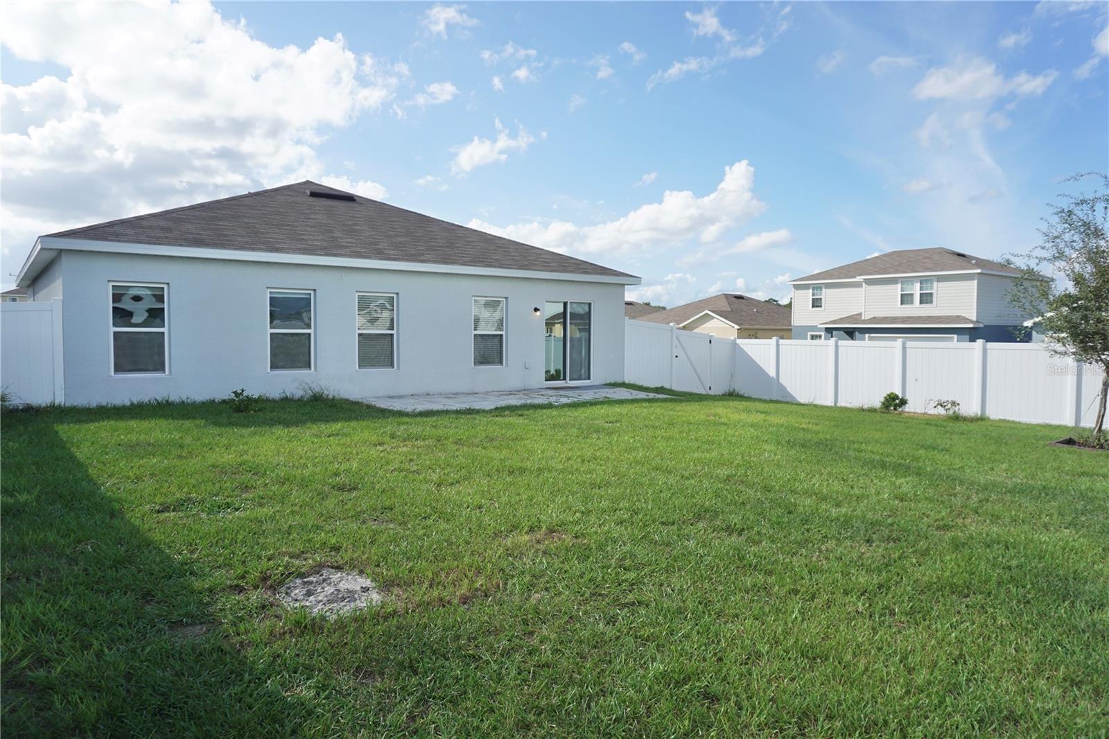 Fenced in rear yard