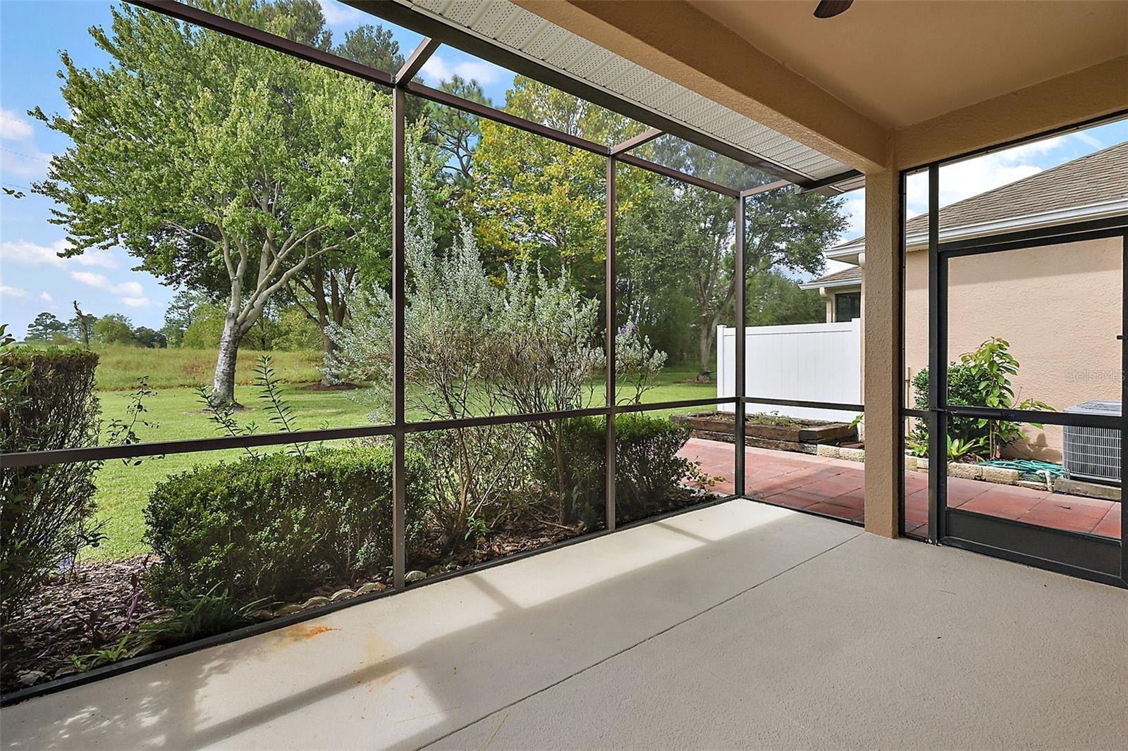 Screened Covered Lanai off Family Room