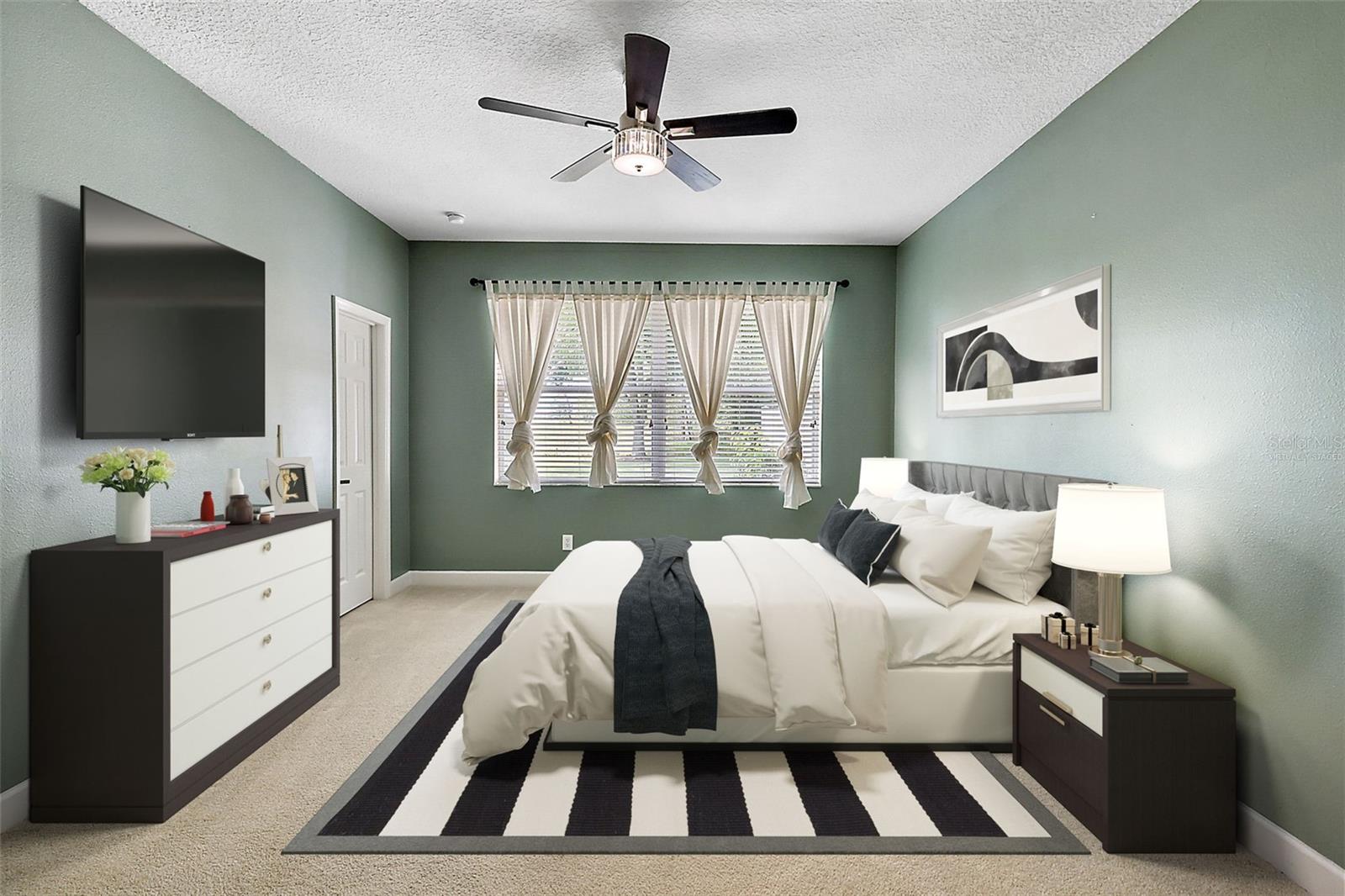 (Virtually Staged) 1st floor Master Bedroom