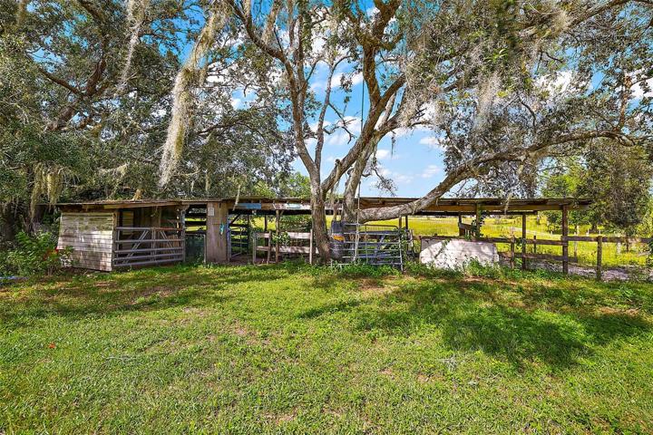 Horse Stalls off of Front Yard.