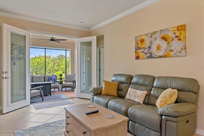 Living Room w/French Doors