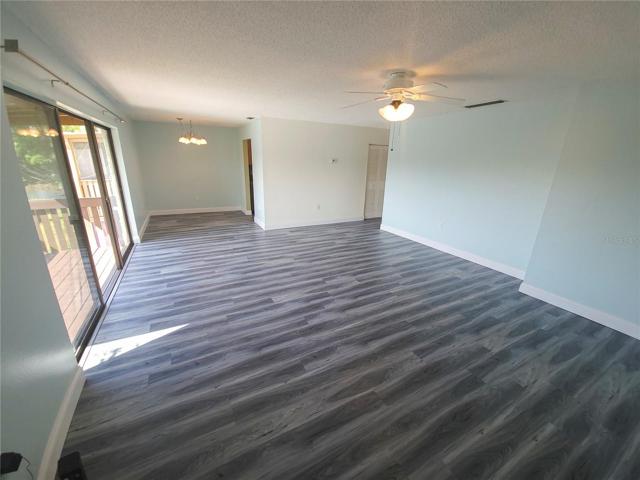 Spacious Living/dining room with expansive sliding doors