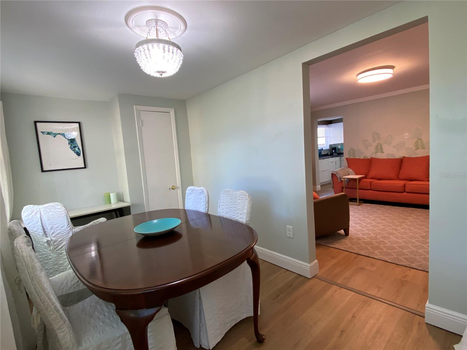Dining looking into living area