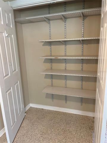 A nice big pantry with shelving