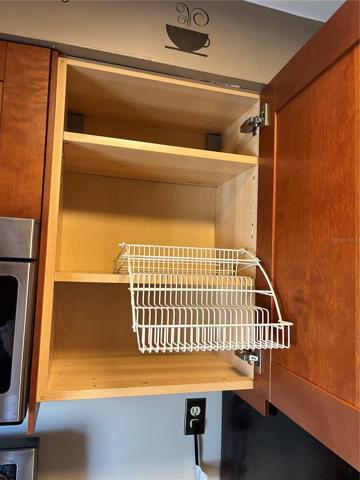 Spice rack in ktichen cabinet