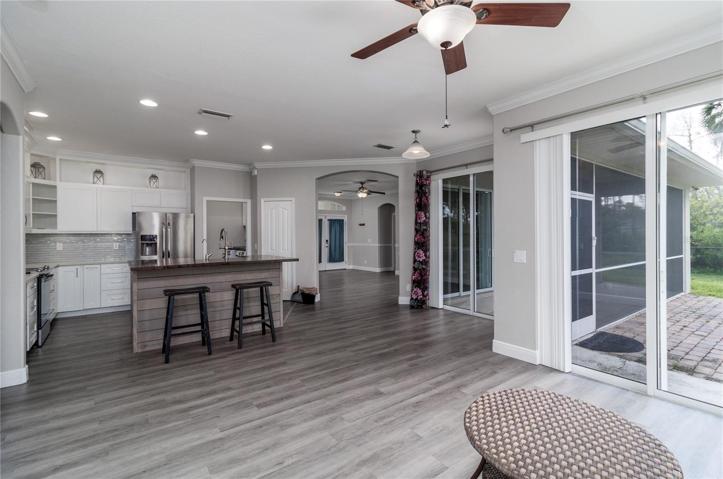 View of the kitchen from the family room