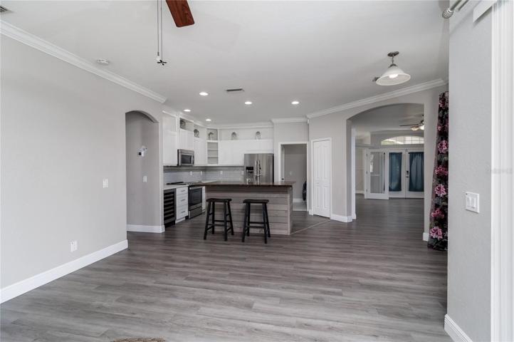 View of the kitchen from the family room