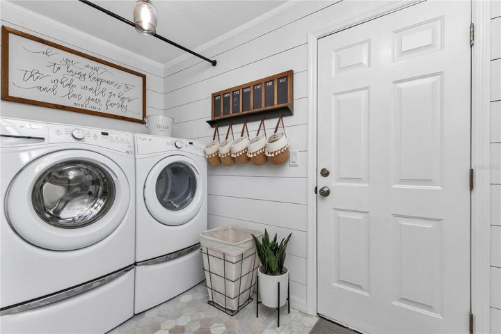 Laundry room with garage entry