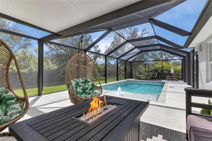 NEW modern pool with covered and screened lanai