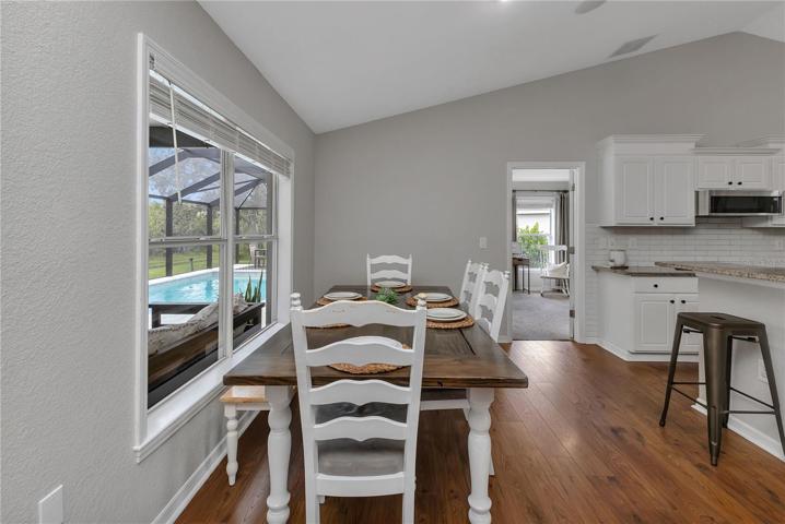 Oversized dining area off kitchen