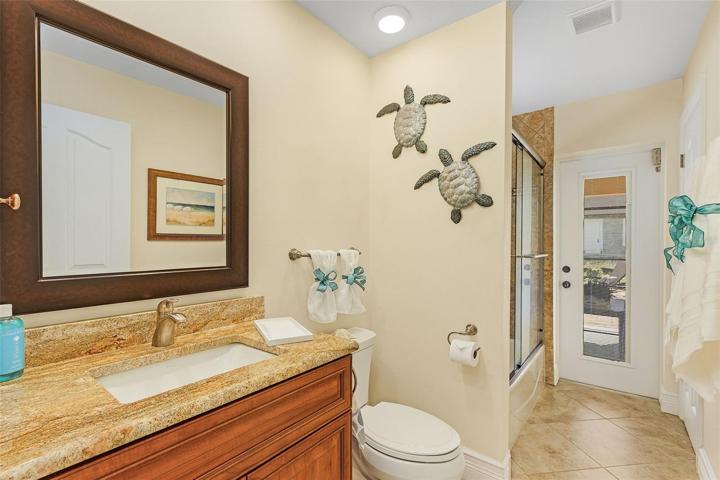 Hallway & Pool Access Bathroom