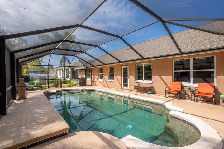 Screened in pool area