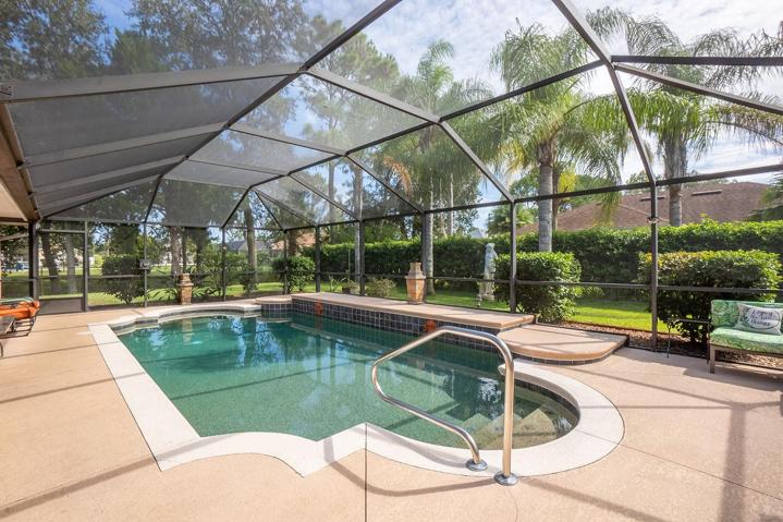 Screened in pool area