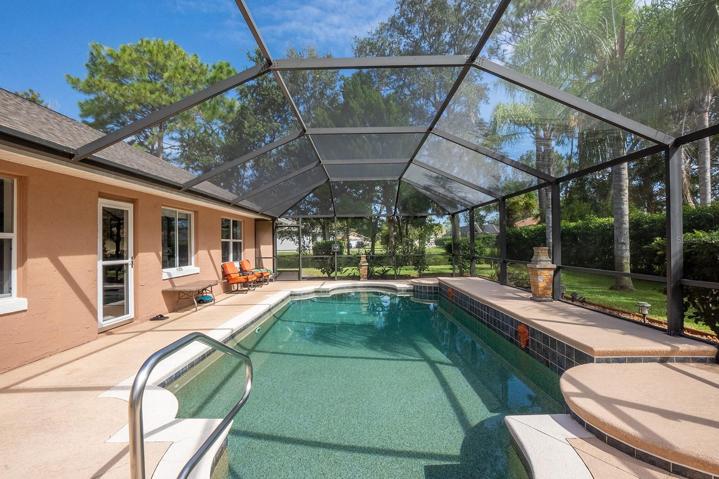 Screened in pool area
