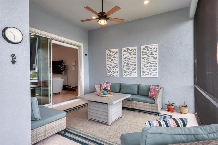 Covered outdoor seating area