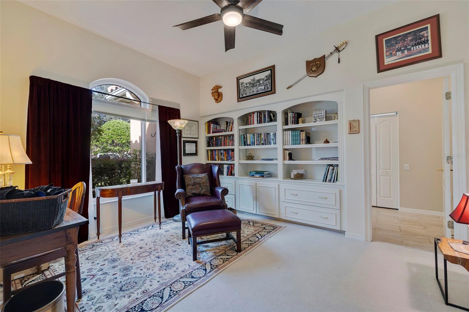 Office off the Foyer with access to the Primary Suite