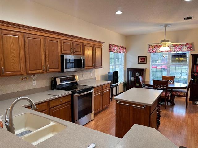Kitchen with eat in space